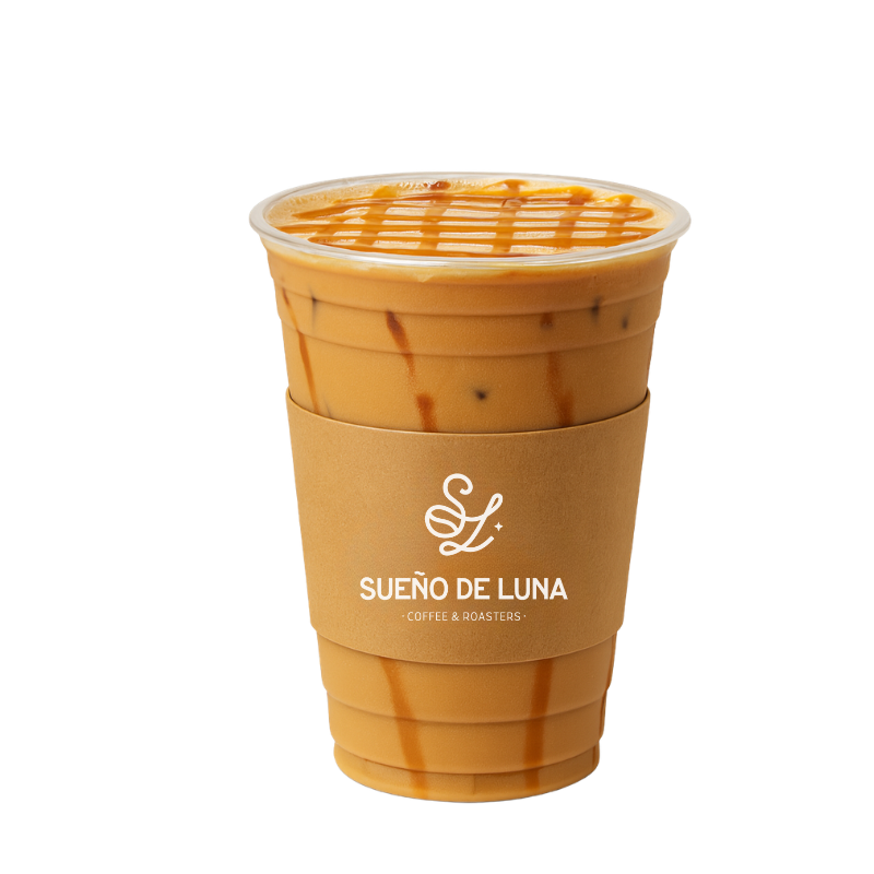 Iced caramel latte